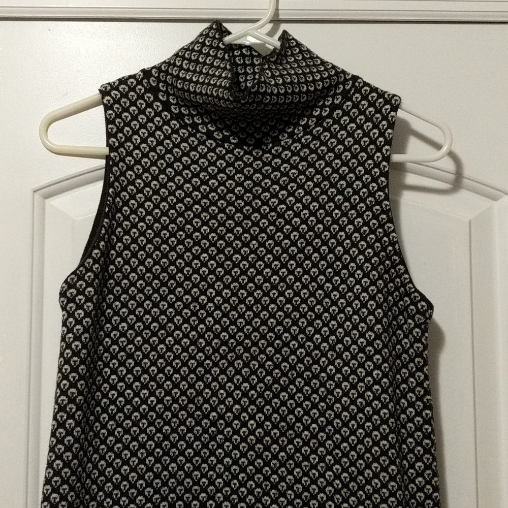 ZARA knit cowl neck patterned dress M
